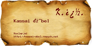 Kassai Ábel névjegykártya